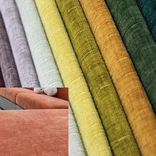 Polyester Sofa Chenille Fabric Chenille Jacquard Curtain Fabric