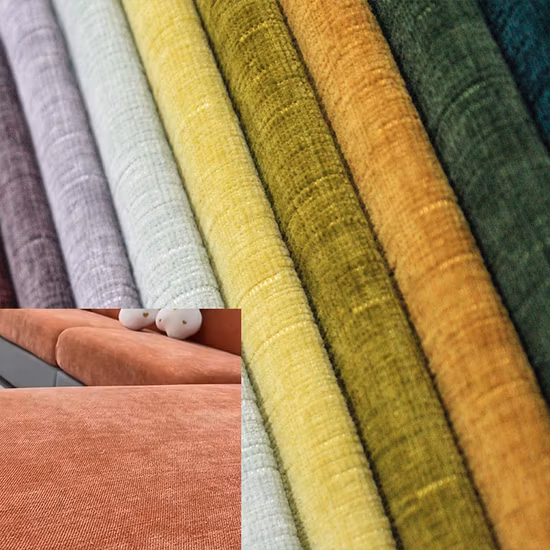 Polyester Sofa Chenille Fabric Chenille Jacquard Curtain Fabric