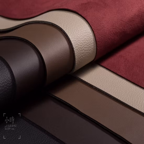 Fornecimento de fábrica Huafon Microfibra PU camurça tecido de couro sofá saco de vestuário tecido forro de sapato em rolo
