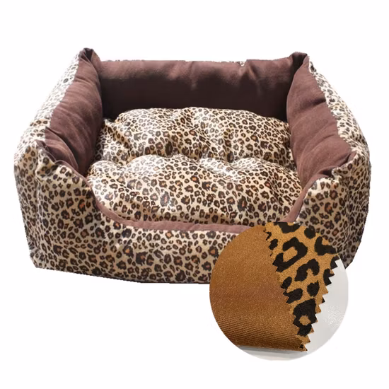 Sofá e vestido feminino tecido leopardo estampado tecido camurça 100% poliéster