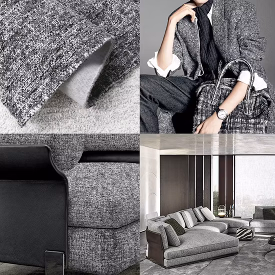 Tecido de cobertura de sofá de linho de algodão de chenille têxtil