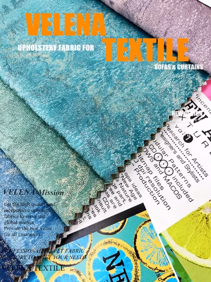Tecido têxtil para casa Holland Velvet Tingimento com cola em relevo e folha de ouro prateado Estofos para móveis Sofá Cortina Tecido China Factory