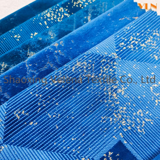 Novo Têxtil Home Holland Veludo Tingimento com Folha e Cola Emboss Estofados Móveis Sofá Cortina Tecido Estilo África Fábrica na China